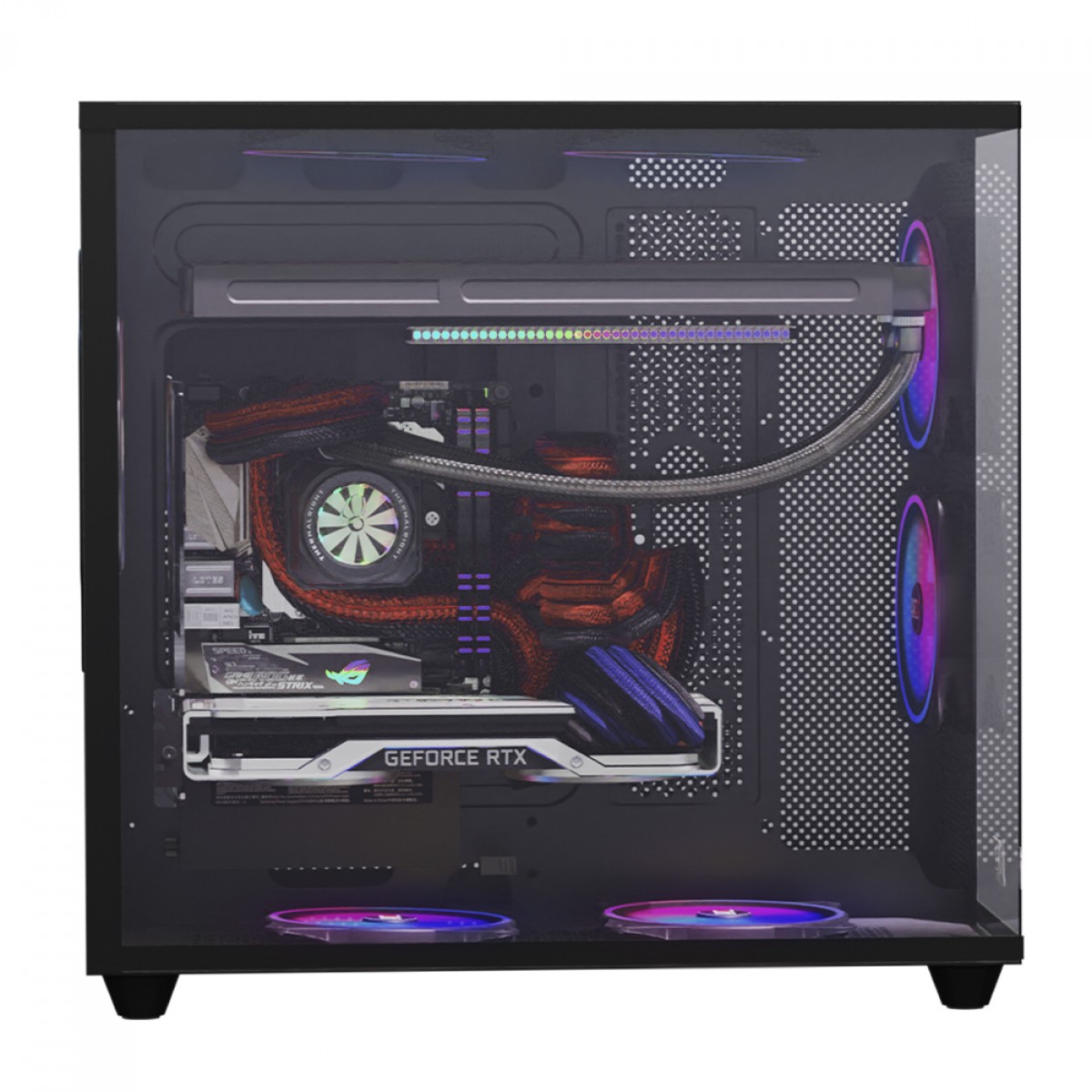 Gabinete Gamer DT3 Hyperflow, Mid Tower, Vidro Temperado, M-ATX, Black, Sem Fonte, Sem Fan