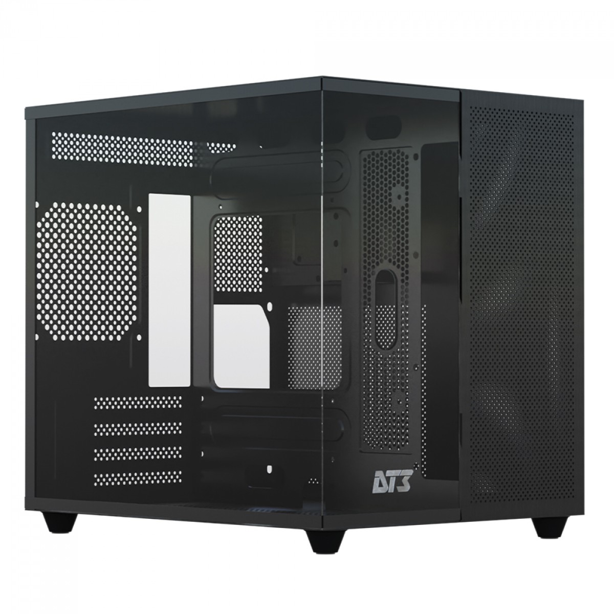 Gabinete Gamer DT3 Hyperflow, Mid Tower, Vidro Temperado, M-ATX, Black, Sem Fonte, Sem Fan