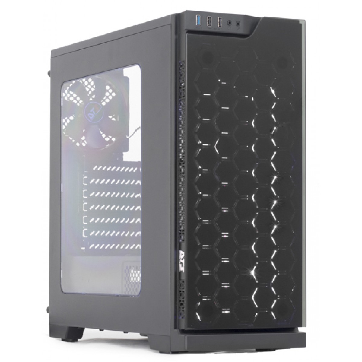 Gabinete Gamer DT3 Sports Edge Hyve 10609-6 Mid Tower Preto S/fonte