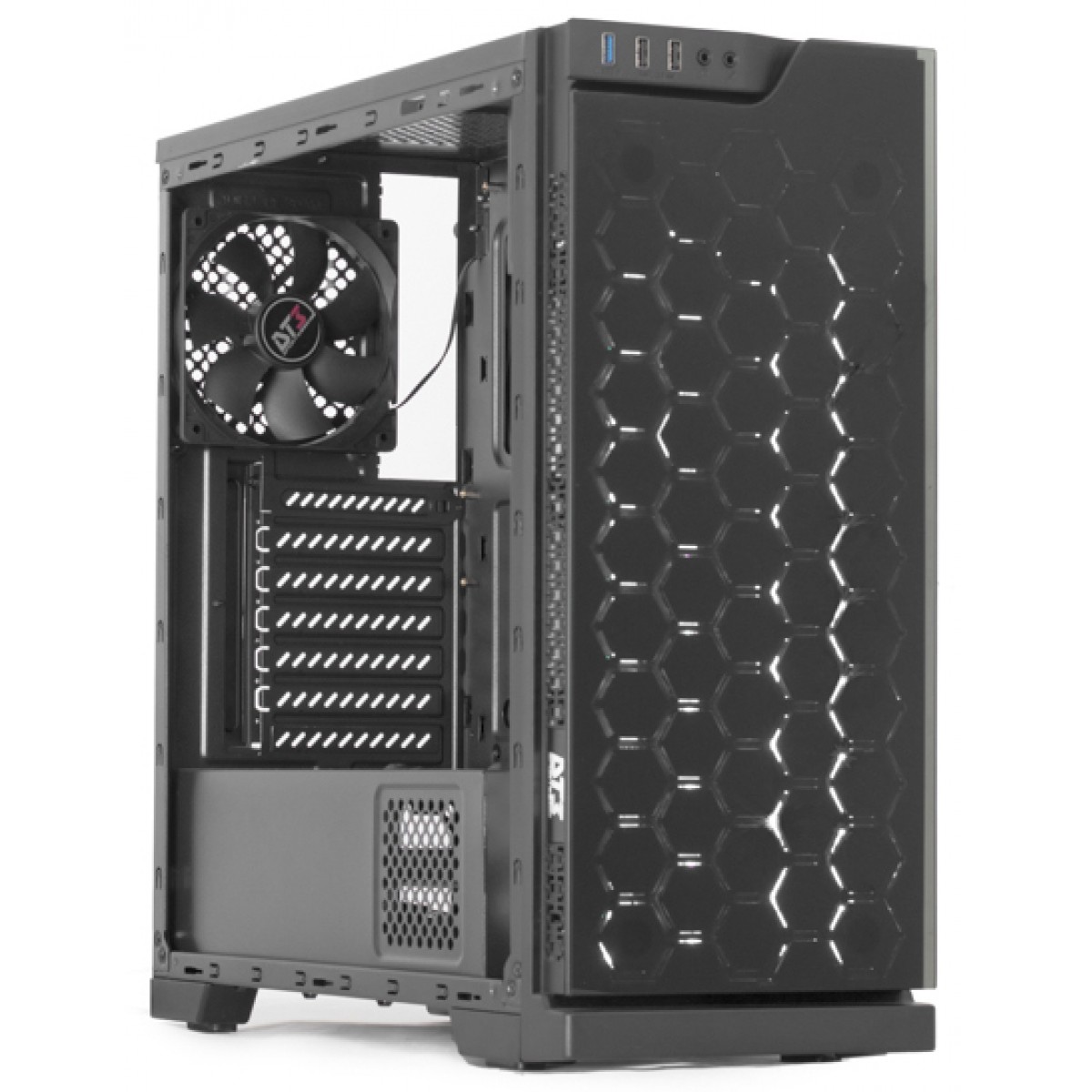 Gabinete Gamer DT3 Sports Edge Hyve 10609-6 Mid Tower Preto S/fonte