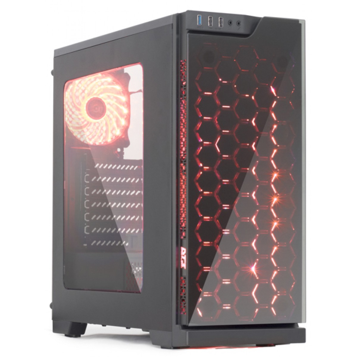 Gabinete Gamer DT3 Sports Edge Hyve 10609-6 Mid Tower Preto S/fonte