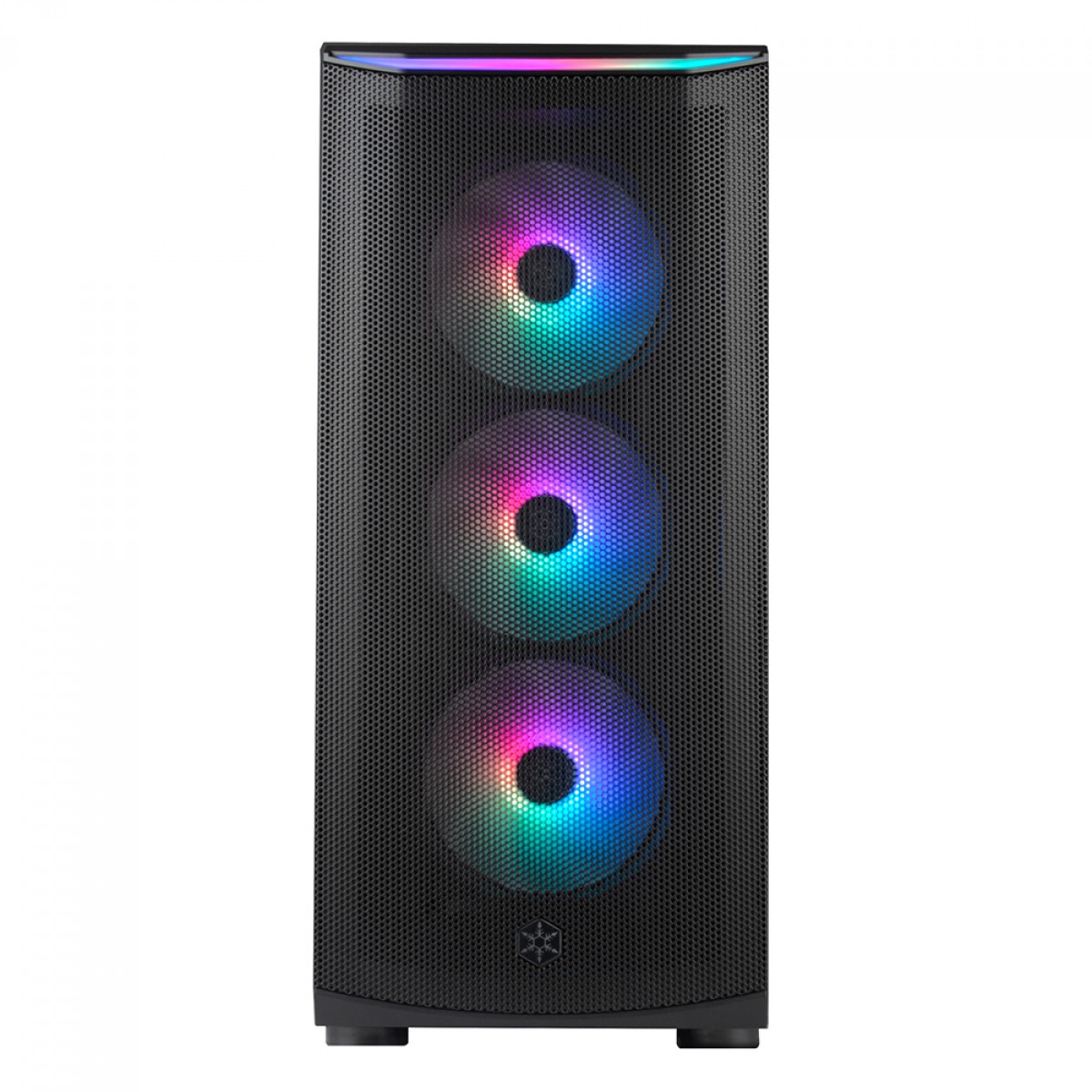 Gabinete Gamer SilverStone Fara 512Z V2, Mid Tower, ARGB, Vidro Temperado, ATX, Preto, Sem Fonte, Com 4 Fans, SST-FA512Z-BG-V2