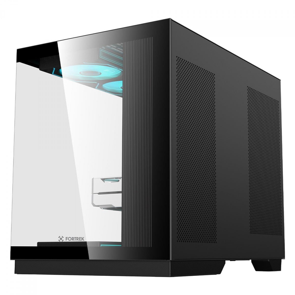 Gabinete Gamer Fortrek Clarity Max, Mid Tower, Vidro Temperado, ATX, Preto, Sem Fonte, Sem Fans