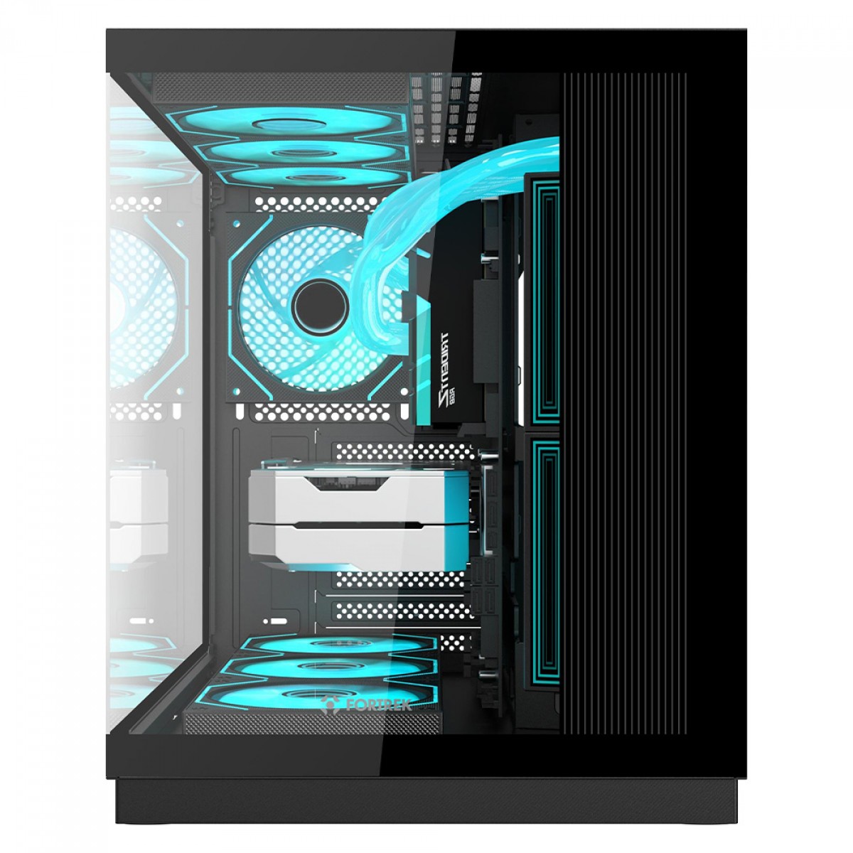 Gabinete Gamer Fortrek Clarity Max, Mid Tower, Vidro Temperado, ATX, Preto, Sem Fonte, Sem Fans