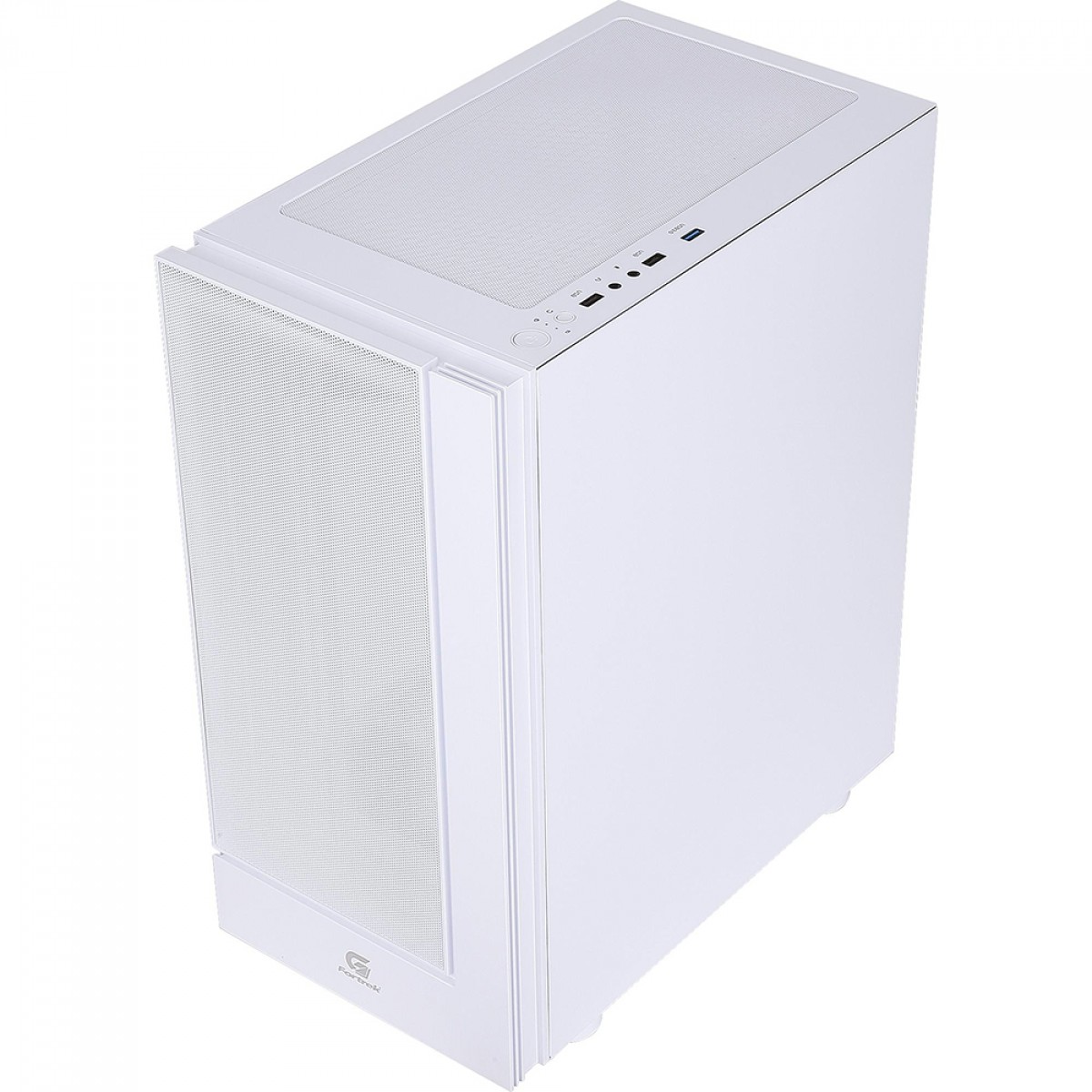 Gabinete Gamer Fortrek Cruiser, Mid Tower, RGB, Vidro Temperado, ATX, White, Sem Fonte, Com 3 Fans