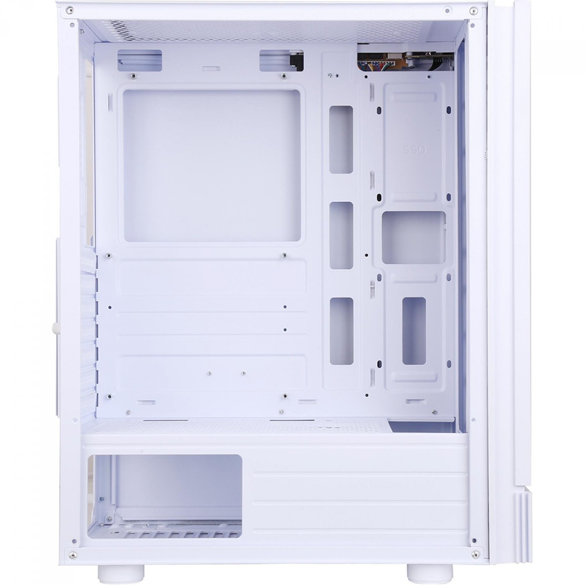 Gabinete Gamer Fortrek Cruiser, Mid Tower, RGB, Vidro Temperado, ATX, White, Sem Fonte, Com 3 Fans