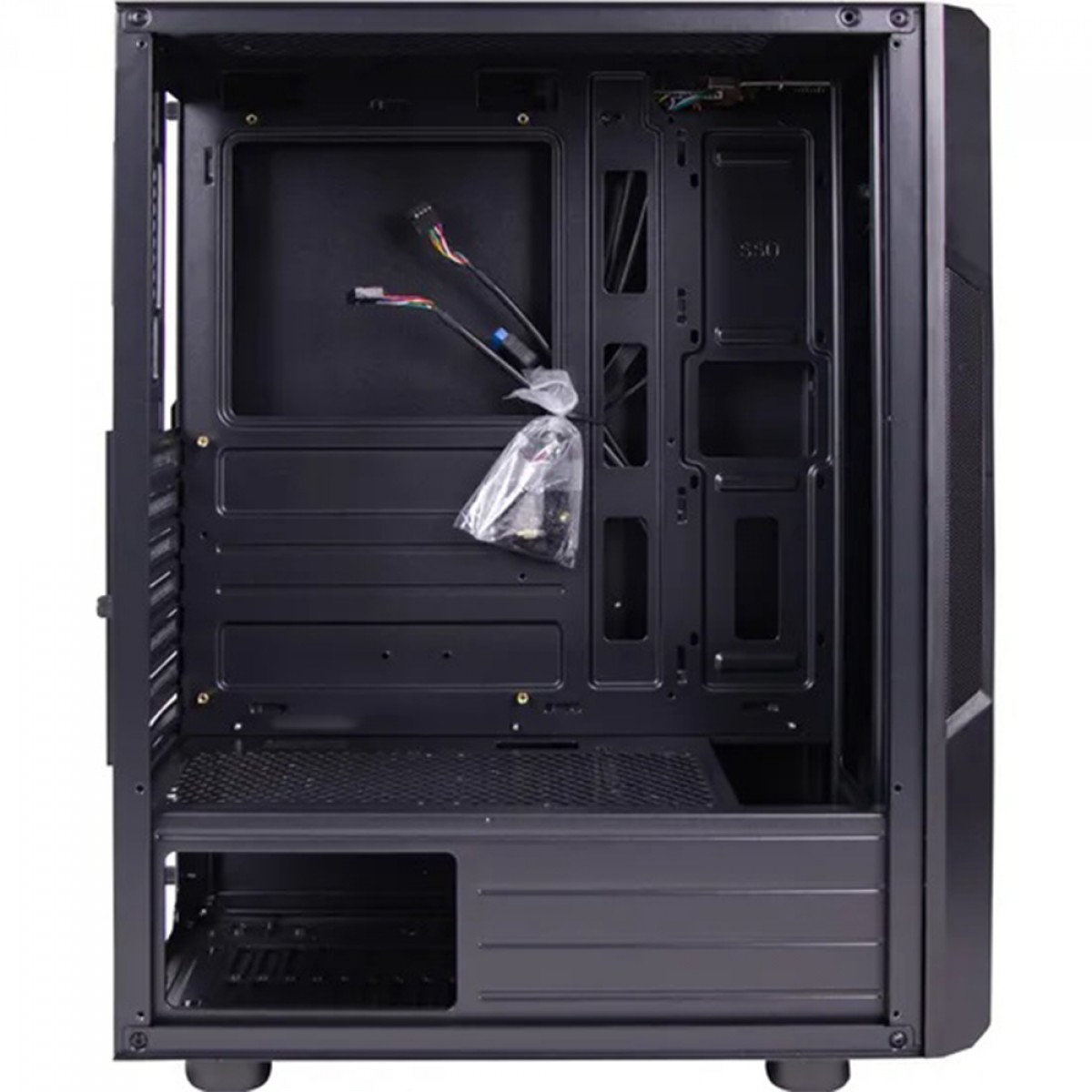 Gabinete Gamer Fortrek Holt, Mid Tower, RGB, Vidro Temperado, ATX, Preto, Sem Fonte, Sem Fan