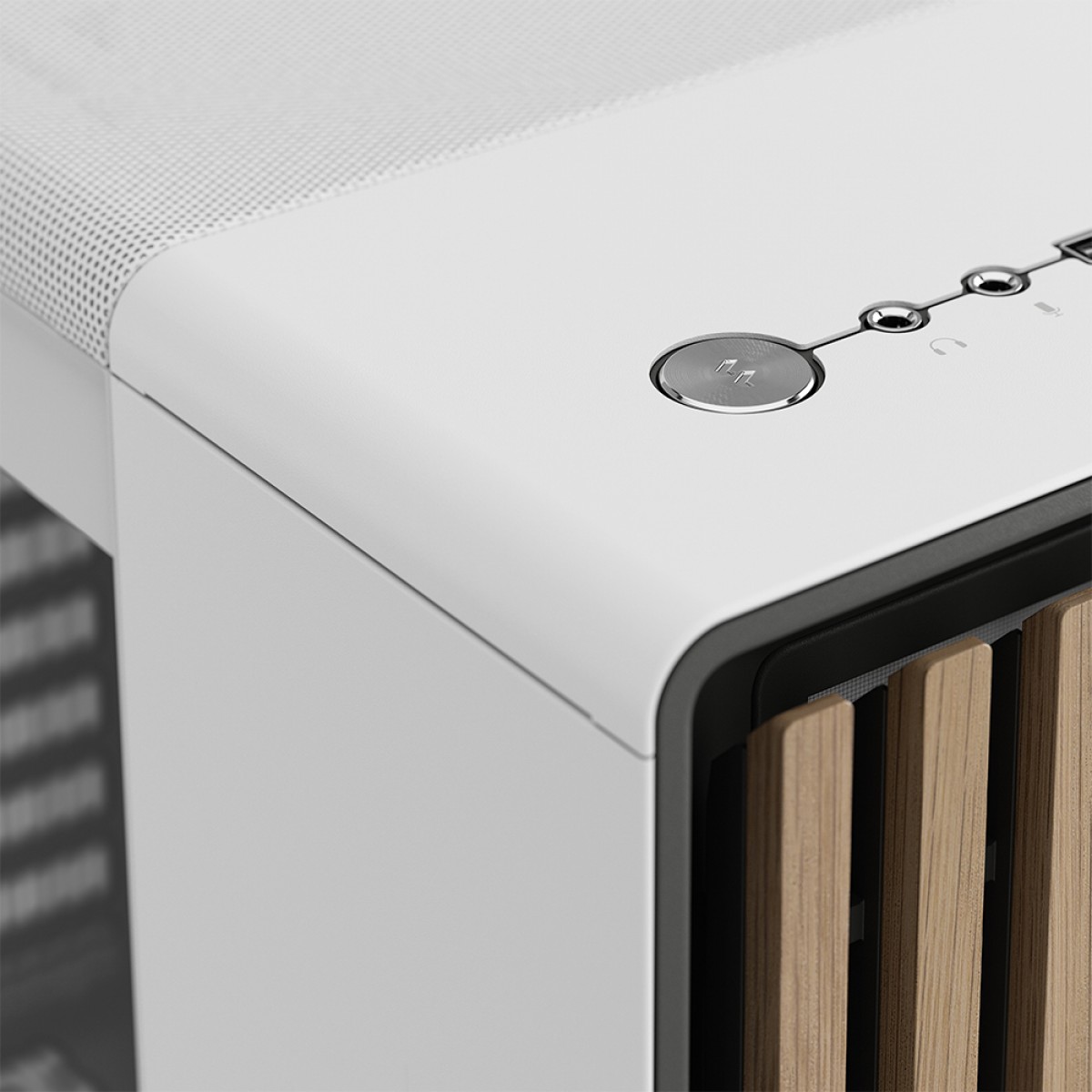 Gabinete Gamer Fractal Design North Chalk White TG, Mid Tower, Vidro Temperado, ATX, Sem Fonte, Com 2 Fans, FD-C-NOR1C-04