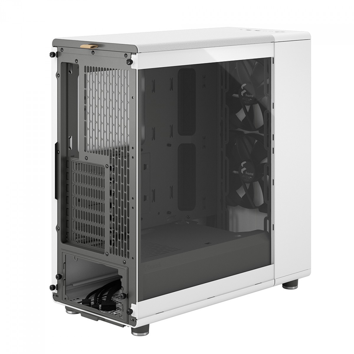 Gabinete Gamer Fractal Design North Chalk White TG, Mid Tower, Vidro Temperado, ATX, Sem Fonte, Com 2 Fans, FD-C-NOR1C-04