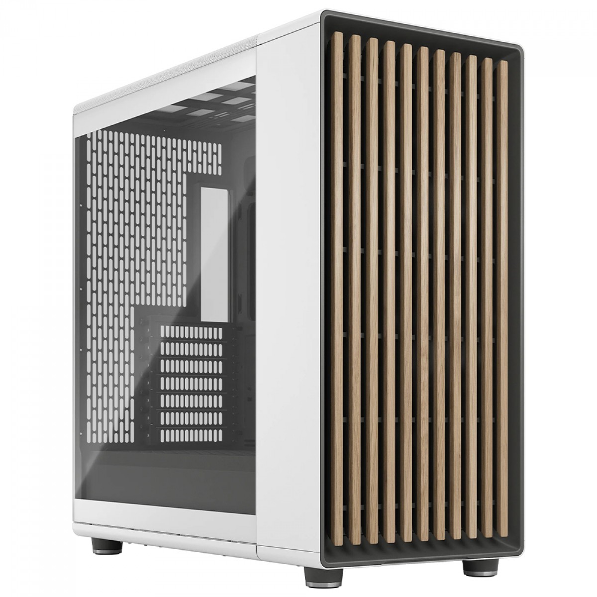 Gabinete Gamer Fractal Design North XL Chalk White, Mid Tower, Vidro Temperado, E-ATX, Sem Fonte, Com 3 Fans, FD-C-NOR1X-04