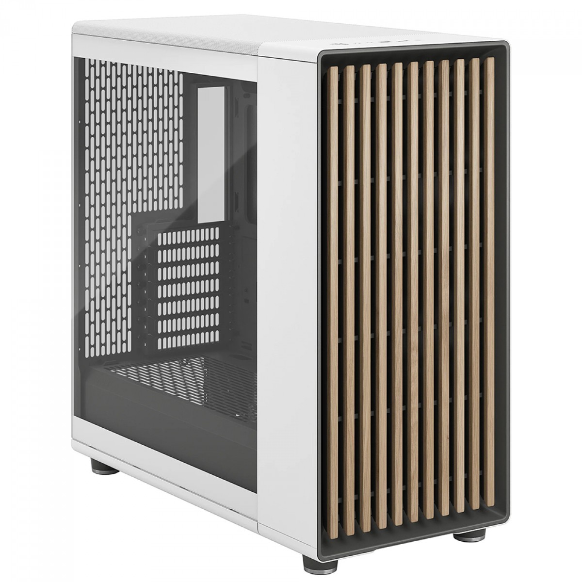 Gabinete Gamer Fractal Design North XL Chalk White, Mid Tower, Vidro Temperado, E-ATX, Sem Fonte, Com 3 Fans, FD-C-NOR1X-04