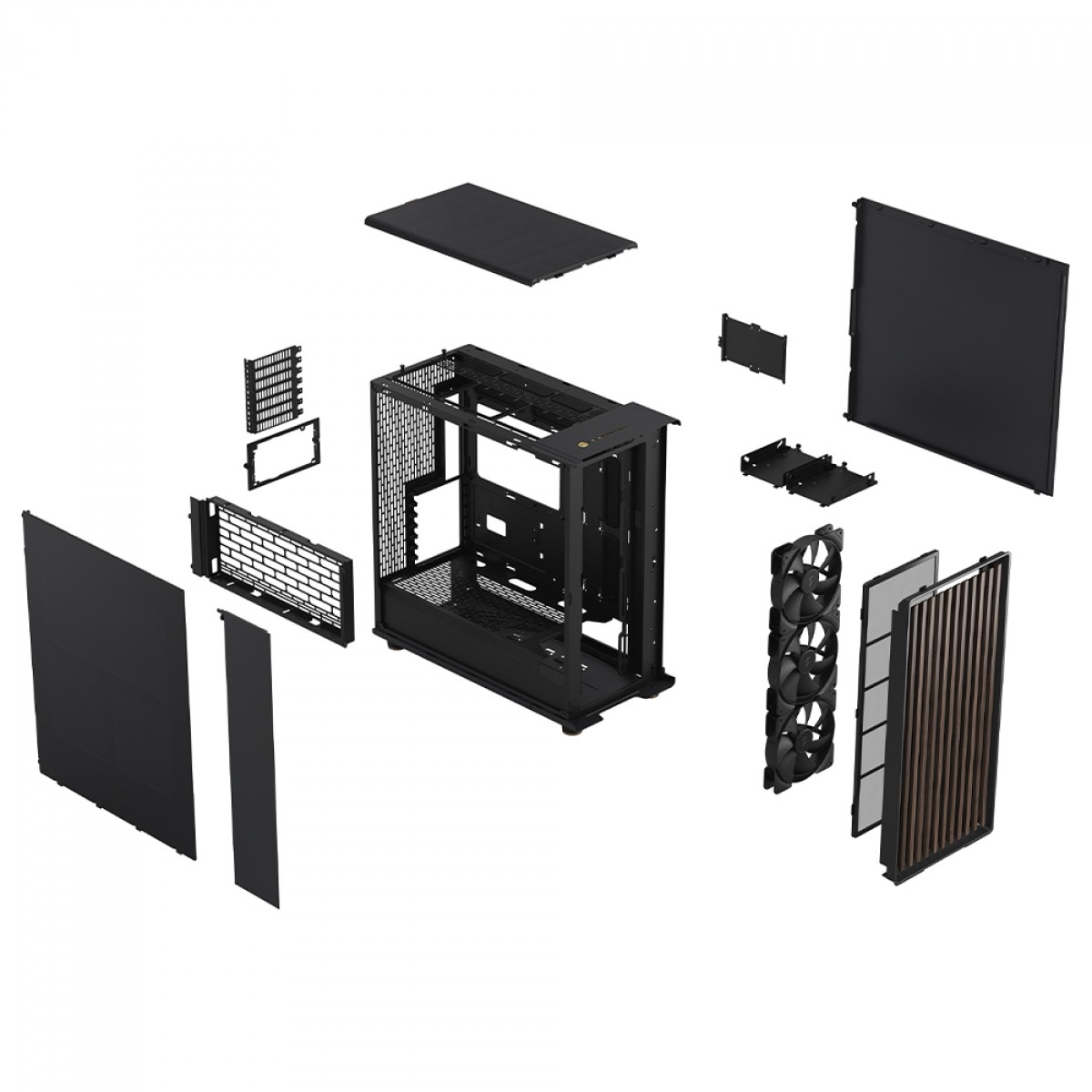 Gabinete Gamer Fractal Design North XL Charcoal Black, Mid Tower, Mesh, E-ATX, Sem Fonte, Com 3 Fans, FD-C-NOR1X-01