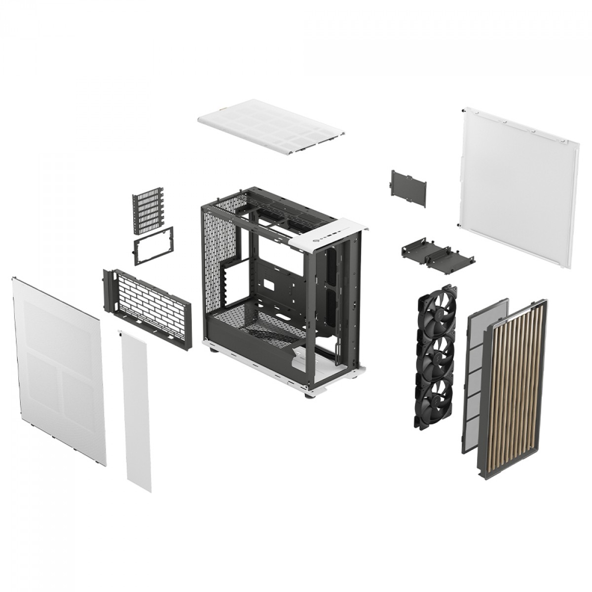 Gabinete Gamer Fractal Design North XL, Mid Tower, Mesh, E-ATX, Sem Fonte, Com 3 Fans, FD-C-NOR1X-03