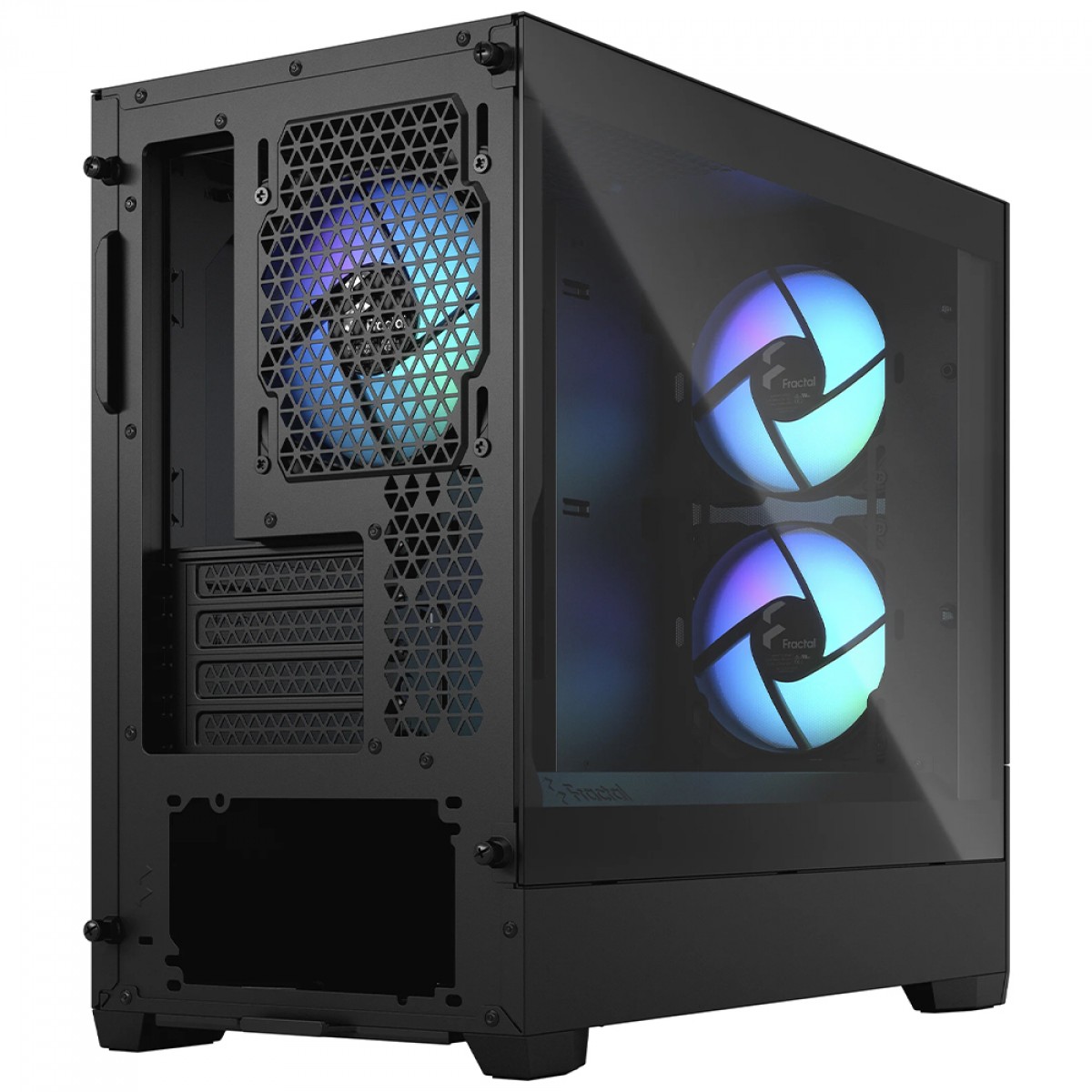 Gabinete Gamer Fractal Design Pop Mini Air, RGB, Mini Tower, mATX, Sem Fonte, Com 3 Fans, Preto, FD-C-POR1M-06