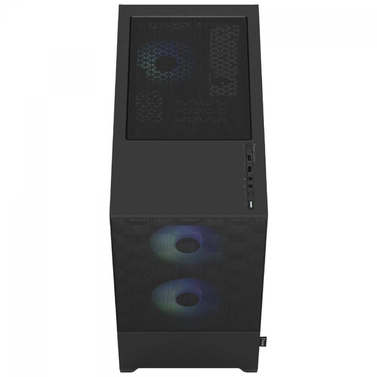Gabinete Gamer Fractal Design Pop Mini Air, RGB, Mini Tower, mATX, Sem Fonte, Com 3 Fans, Preto, FD-C-POR1M-06