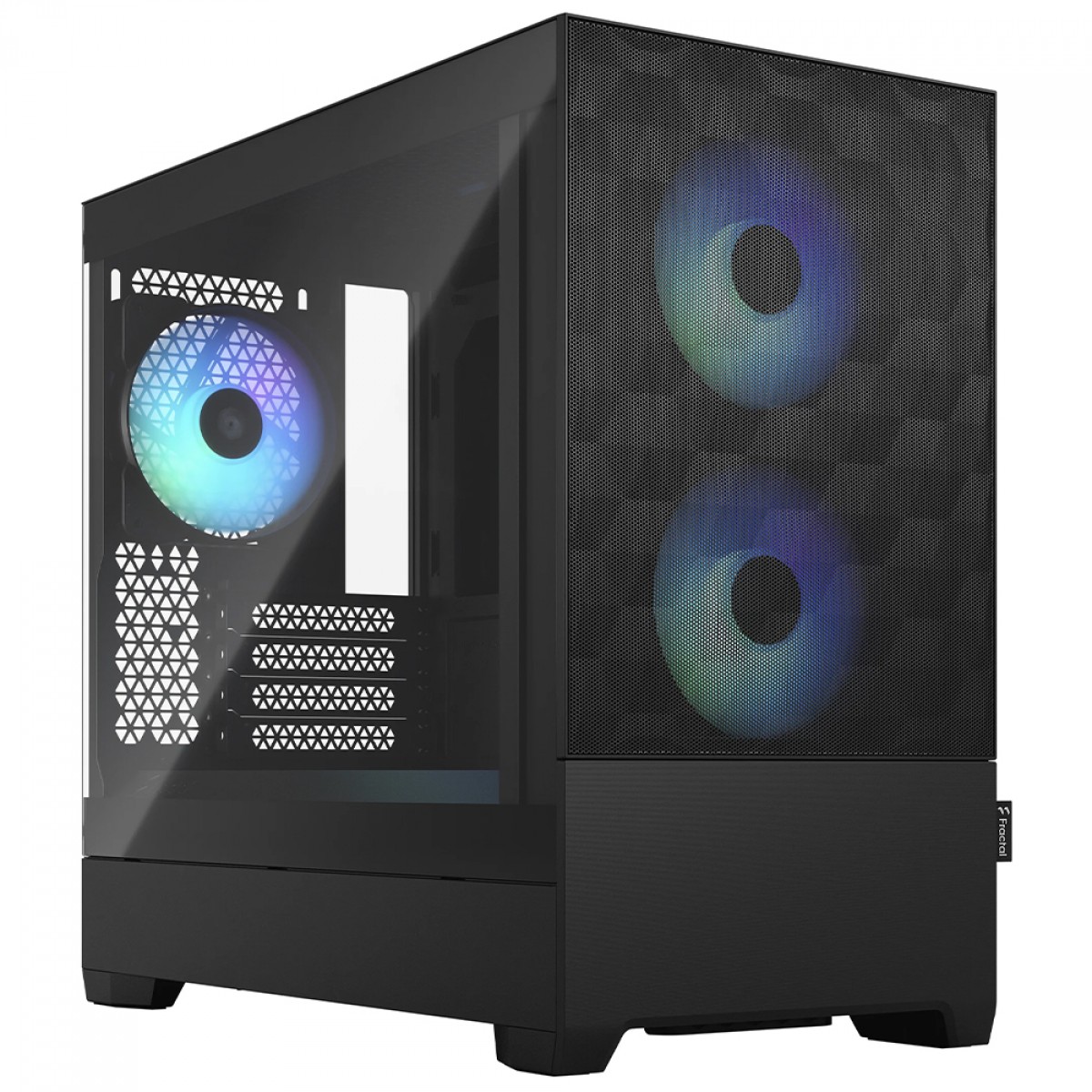 Gabinete Gamer Fractal Design Pop Mini Air, RGB, Mini Tower, mATX, Sem Fonte, Com 3 Fans, Preto, FD-C-POR1M-06