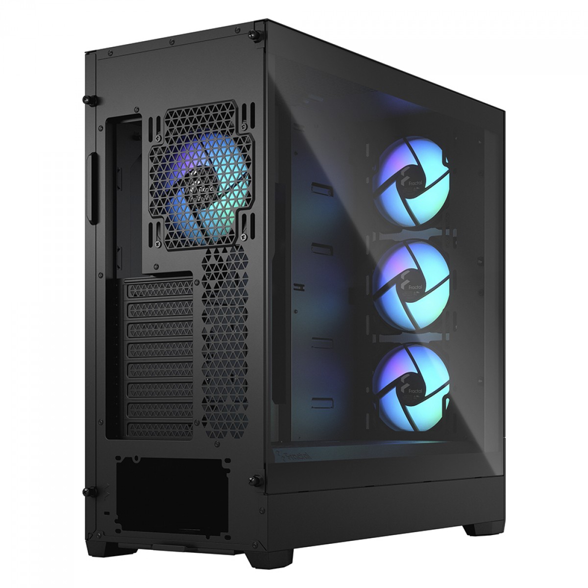 Gabinete Gamer Fractal Design Pop XL Air, Black, Full Tower, Vidro Temperado, E-ATX, Sem Fonte, Com 4 Fans, FD-C-POR1X-06