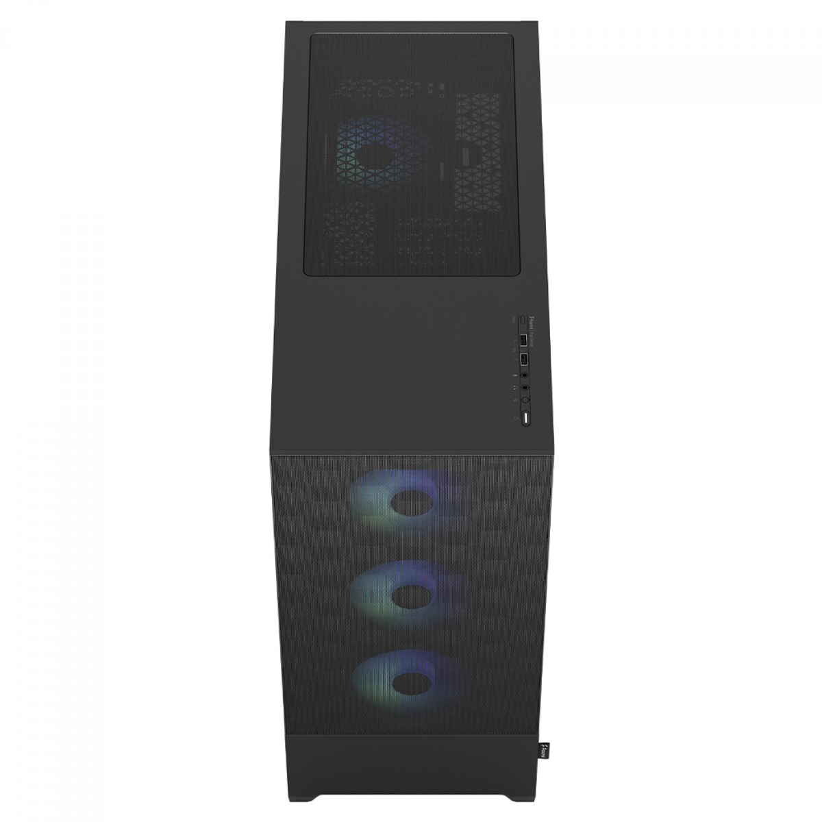 Gabinete Gamer Fractal Design Pop XL Air, Black, Full Tower, Vidro Temperado, E-ATX, Sem Fonte, Com 4 Fans, FD-C-POR1X-06