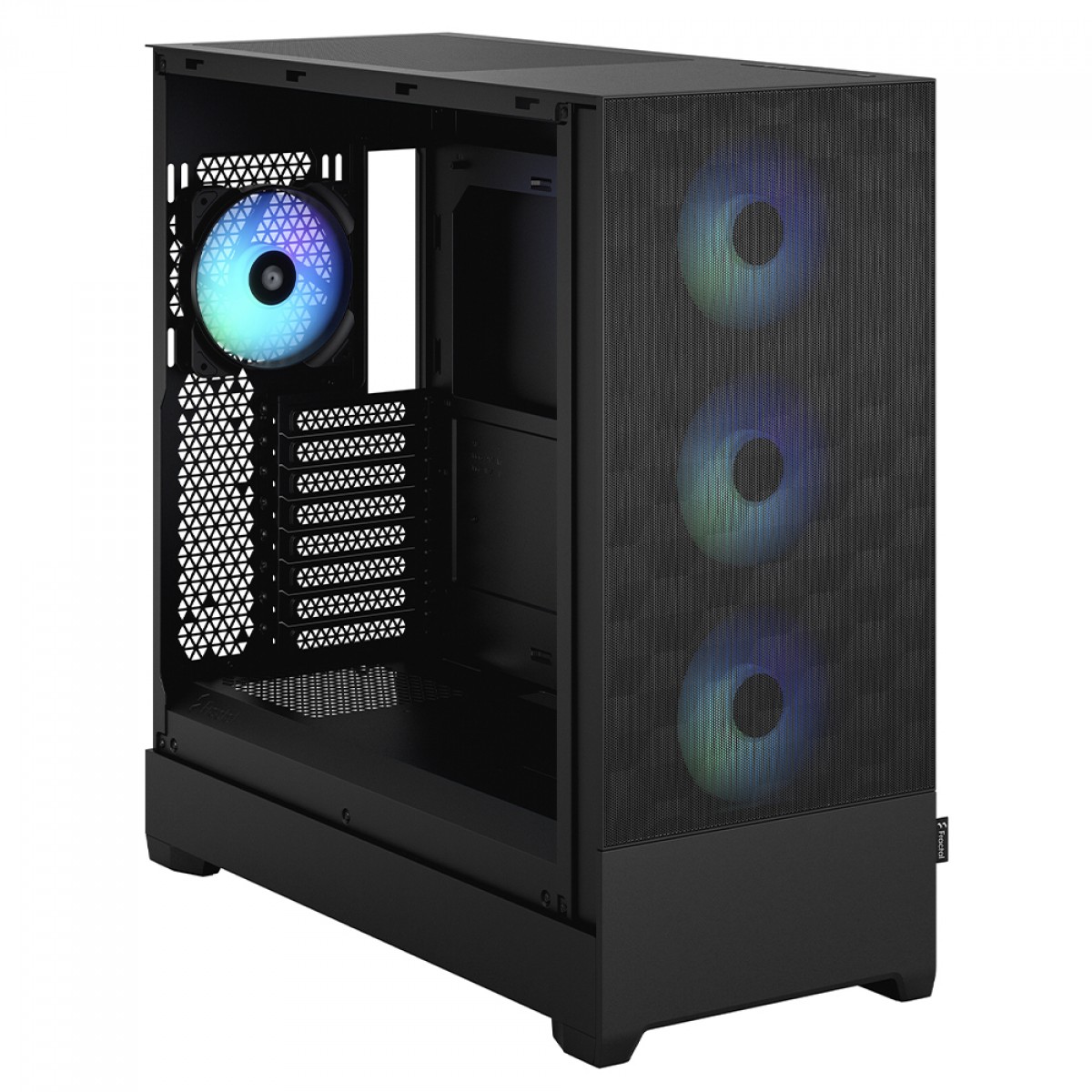 Gabinete Gamer Fractal Design Pop XL Air, Black, Full Tower, Vidro Temperado, E-ATX, Sem Fonte, Com 4 Fans, FD-C-POR1X-06