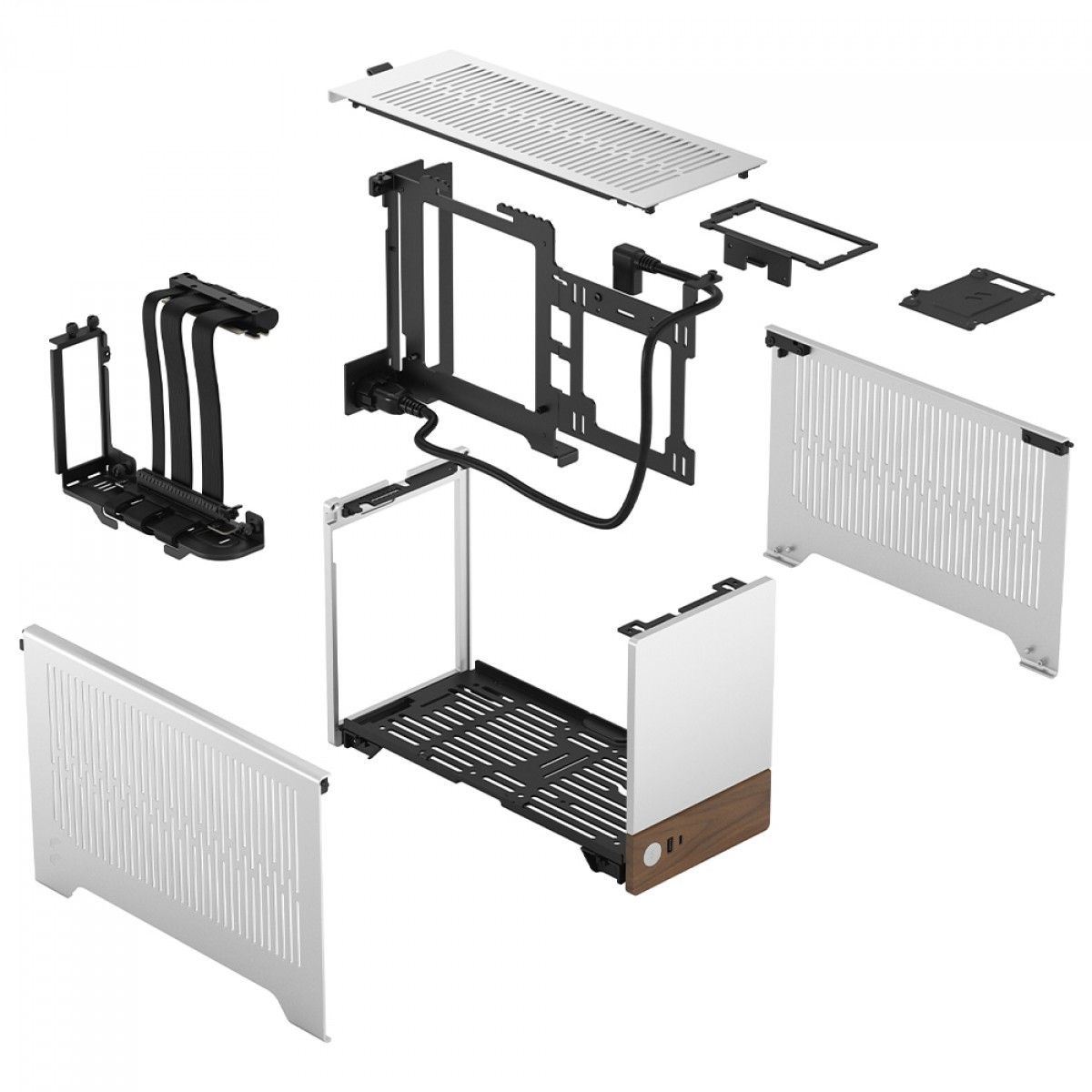Gabinete Gamer Fractal Design Terra, Mini ITX, Aço, Sem Fan, Sem Fonte, Prata, FD-C-TER1N-02