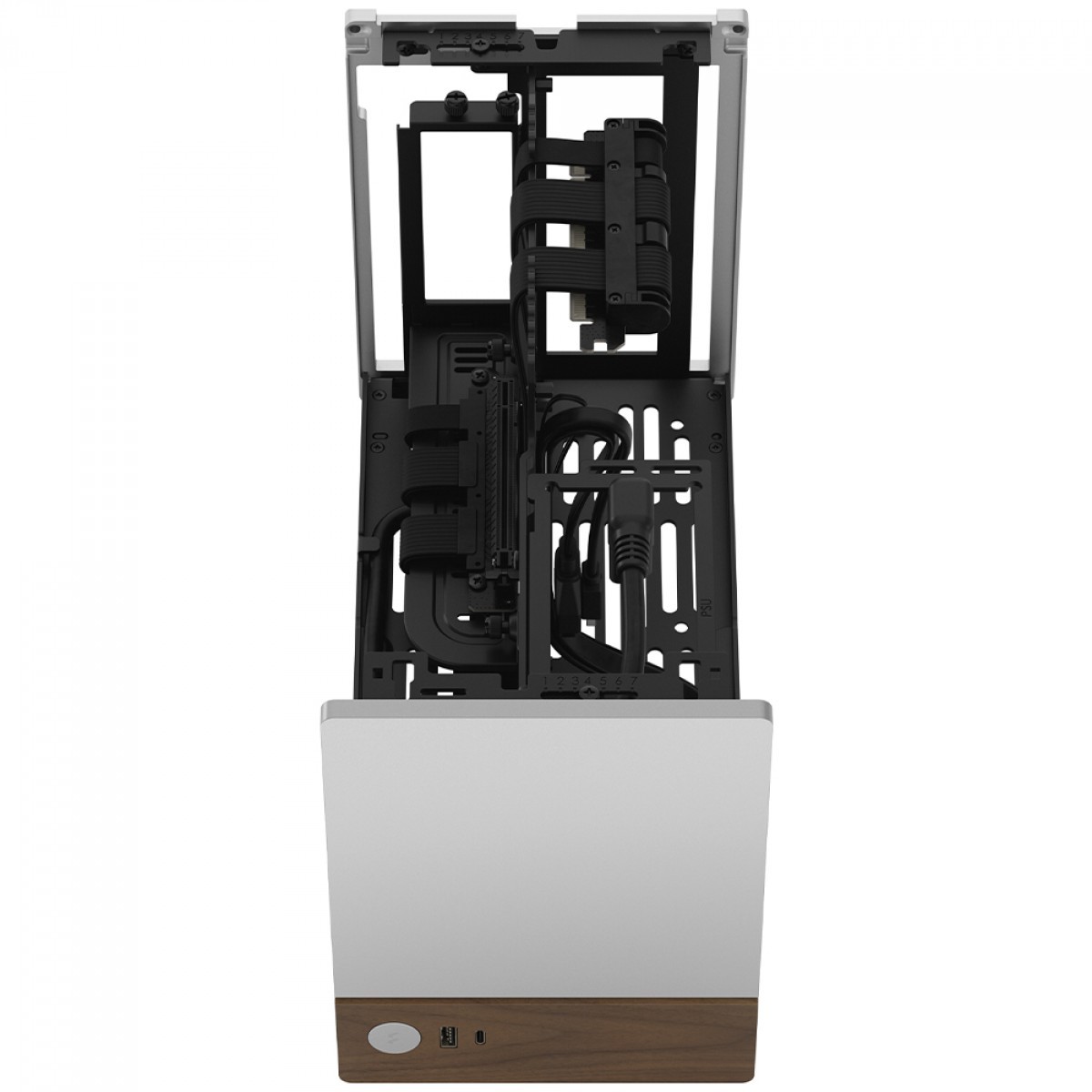 Gabinete Gamer Fractal Design Terra, Mini ITX, Aço, Sem Fan, Sem Fonte, Prata, FD-C-TER1N-02