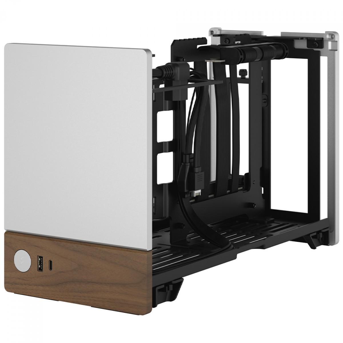 Gabinete Gamer Fractal Design Terra, Mini ITX, Aço, Sem Fan, Sem Fonte, Prata, FD-C-TER1N-02