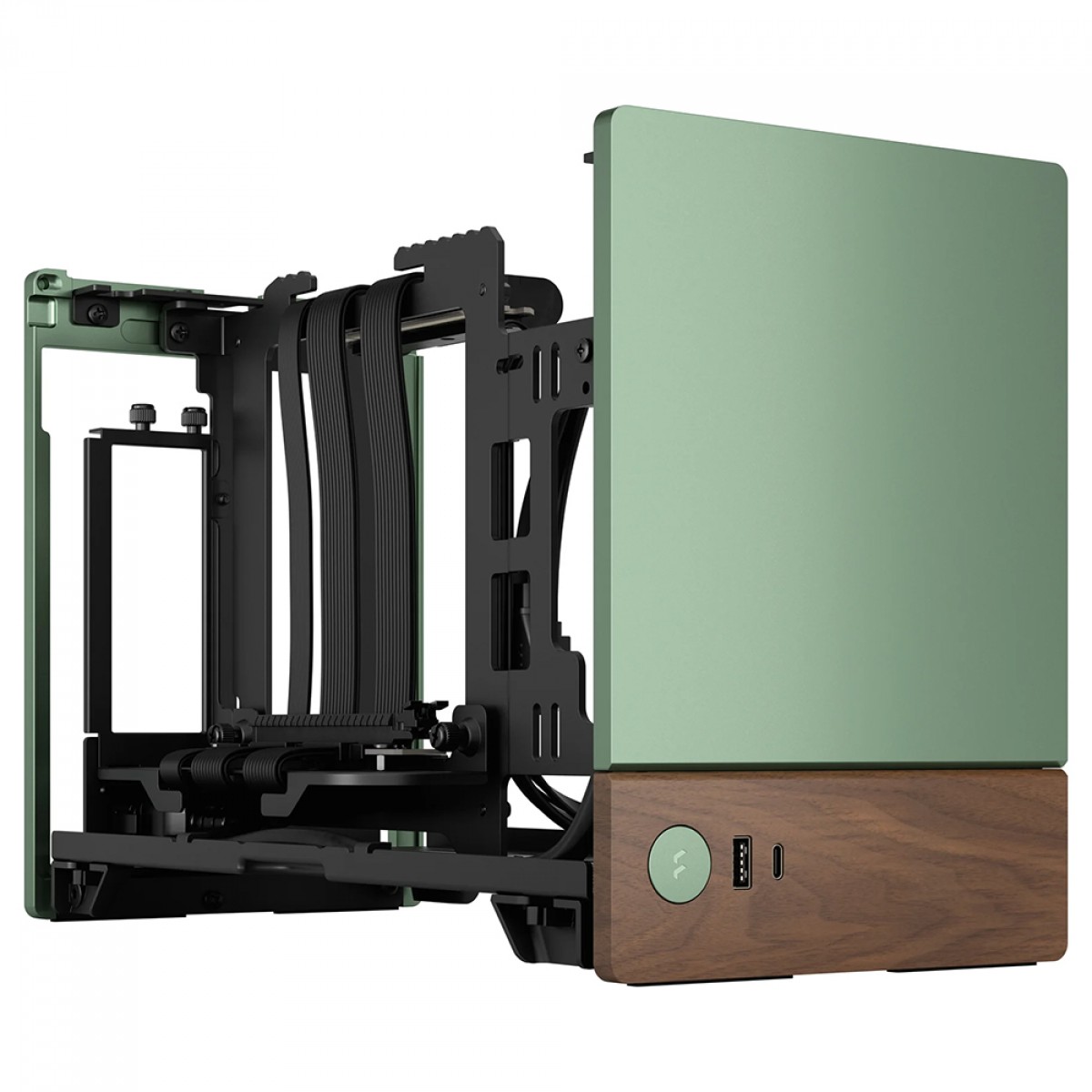 Gabinete Gamer Fractal Design Terra, Mini ITX, Aço, Sem Fan, Sem Fonte, Jade, FD-C-TER1N-03
