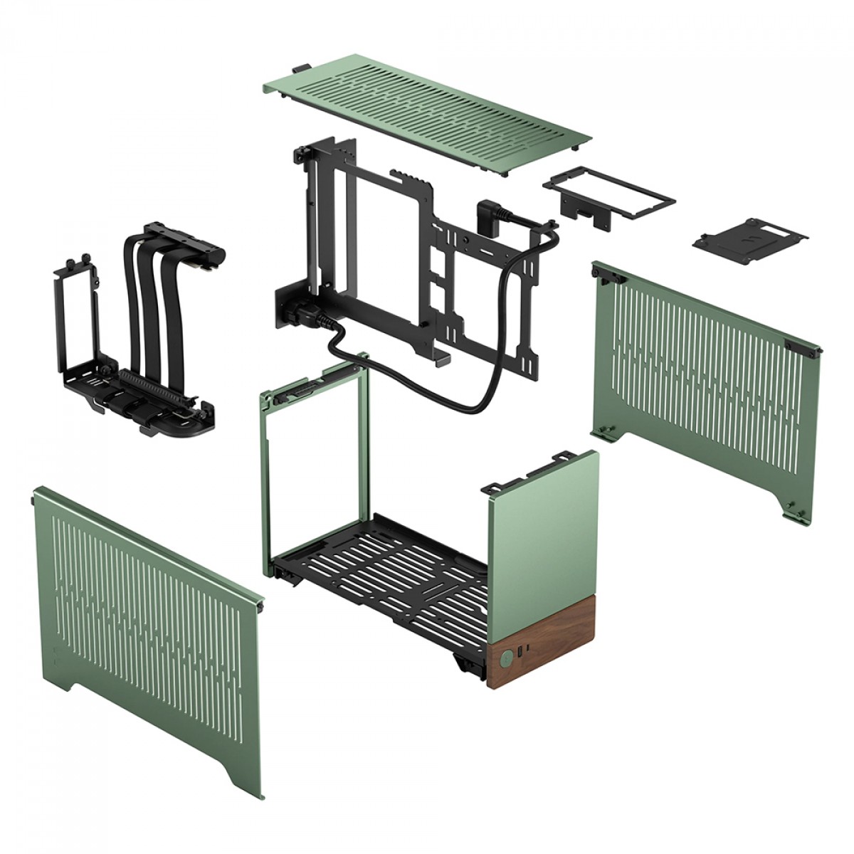 Gabinete Gamer Fractal Design Terra, Mini ITX, Aço, Sem Fan, Sem Fonte, Jade, FD-C-TER1N-03