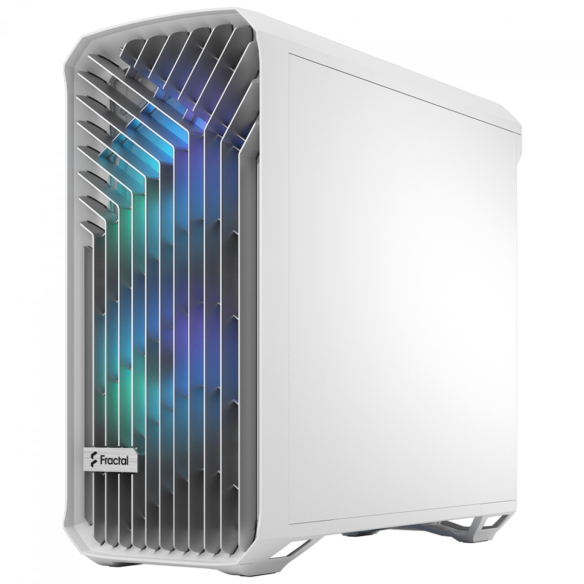 Gabinete Gamer Fractal Design Torrent RGB, Mid Tower, Vidro Temperado, EATX, Com 5 Fans, Sem Fonte, Branco, FD-C-TOR1A-07