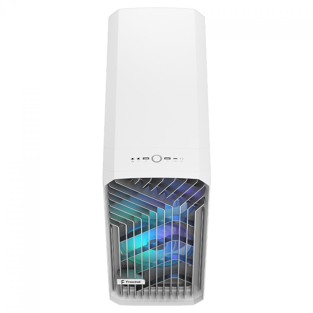 Gabinete Gamer Fractal Design Torrent RGB, Mid Tower, Vidro Temperado, EATX, Com 5 Fans, Sem Fonte, Branco, FD-C-TOR1A-07