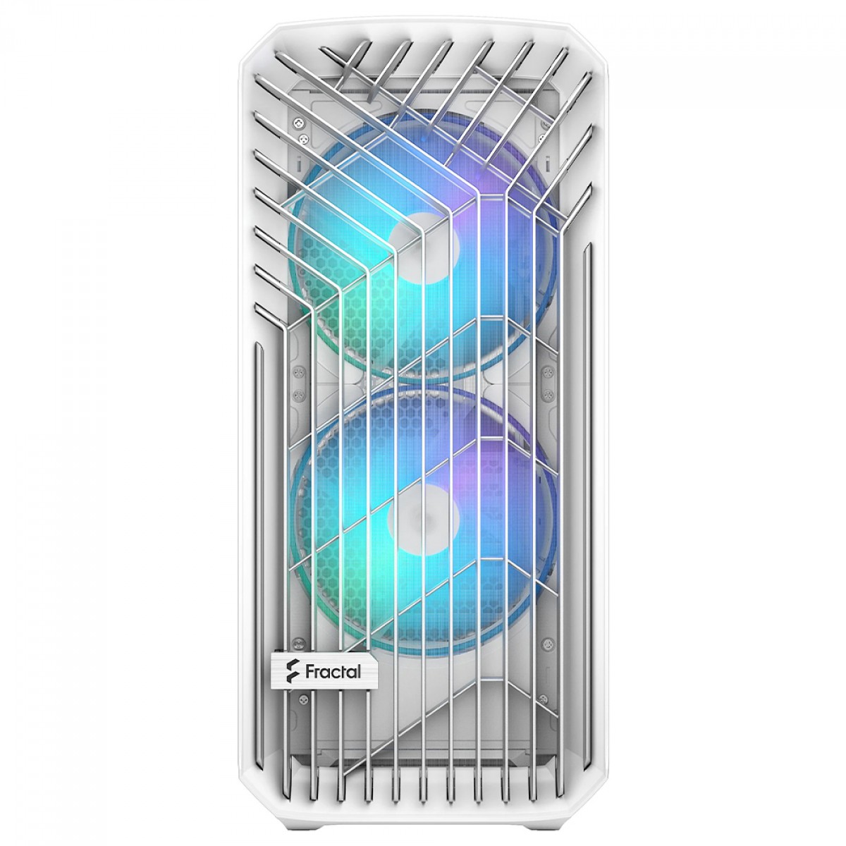 Gabinete Gamer Fractal Design Torrent RGB, Mid Tower, Vidro Temperado, EATX, Com 5 Fans, Sem Fonte, Branco, FD-C-TOR1A-07