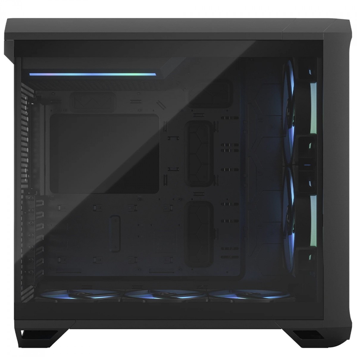 Gabinete Gamer Fractal Design Torrent RGB, Mid Tower, Vidro Temperado, EATX, Com 5 Fans, Sem Fonte, Preto, FD-C-TOR1A-04