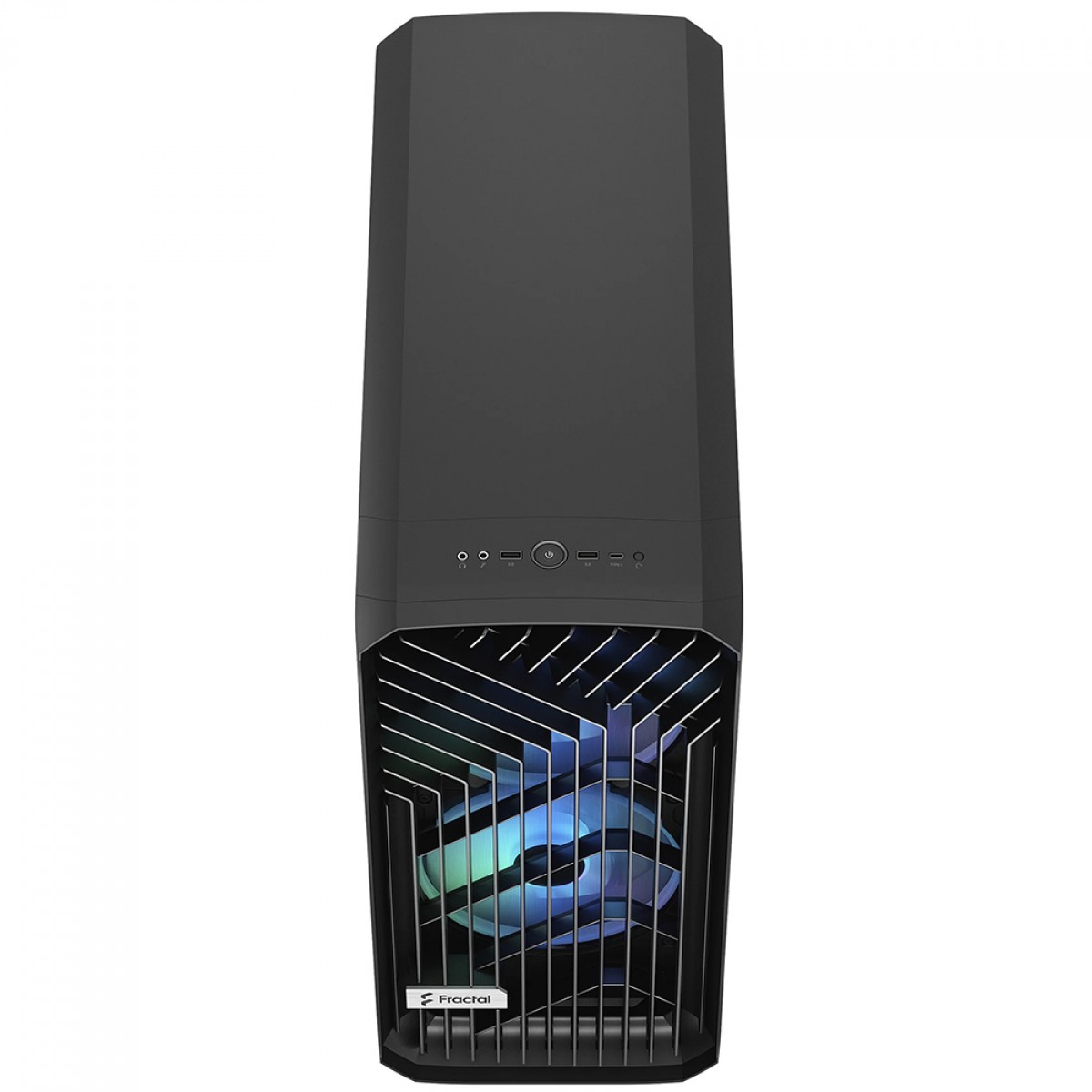 Gabinete Gamer Fractal Design Torrent RGB, Mid Tower, Vidro Temperado, EATX, Com 5 Fans, Sem Fonte, Preto, FD-C-TOR1A-04