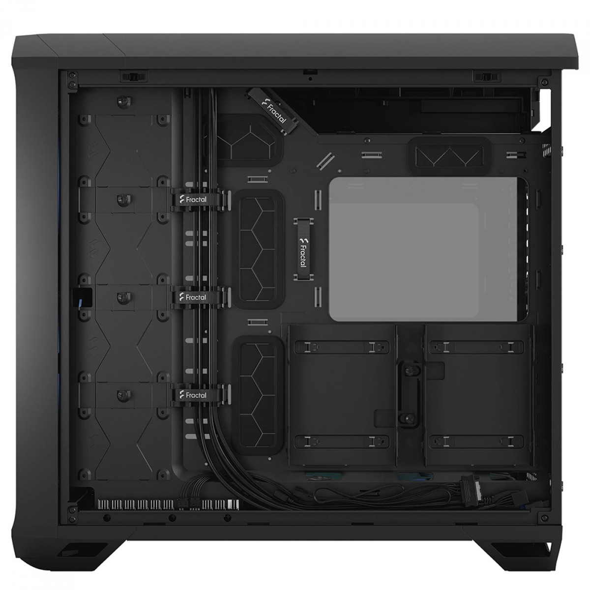 Gabinete Gamer Fractal Design Torrent RGB, Mid Tower, Vidro Temperado, EATX, Com 5 Fans, Sem Fonte, Preto, FD-C-TOR1A-04