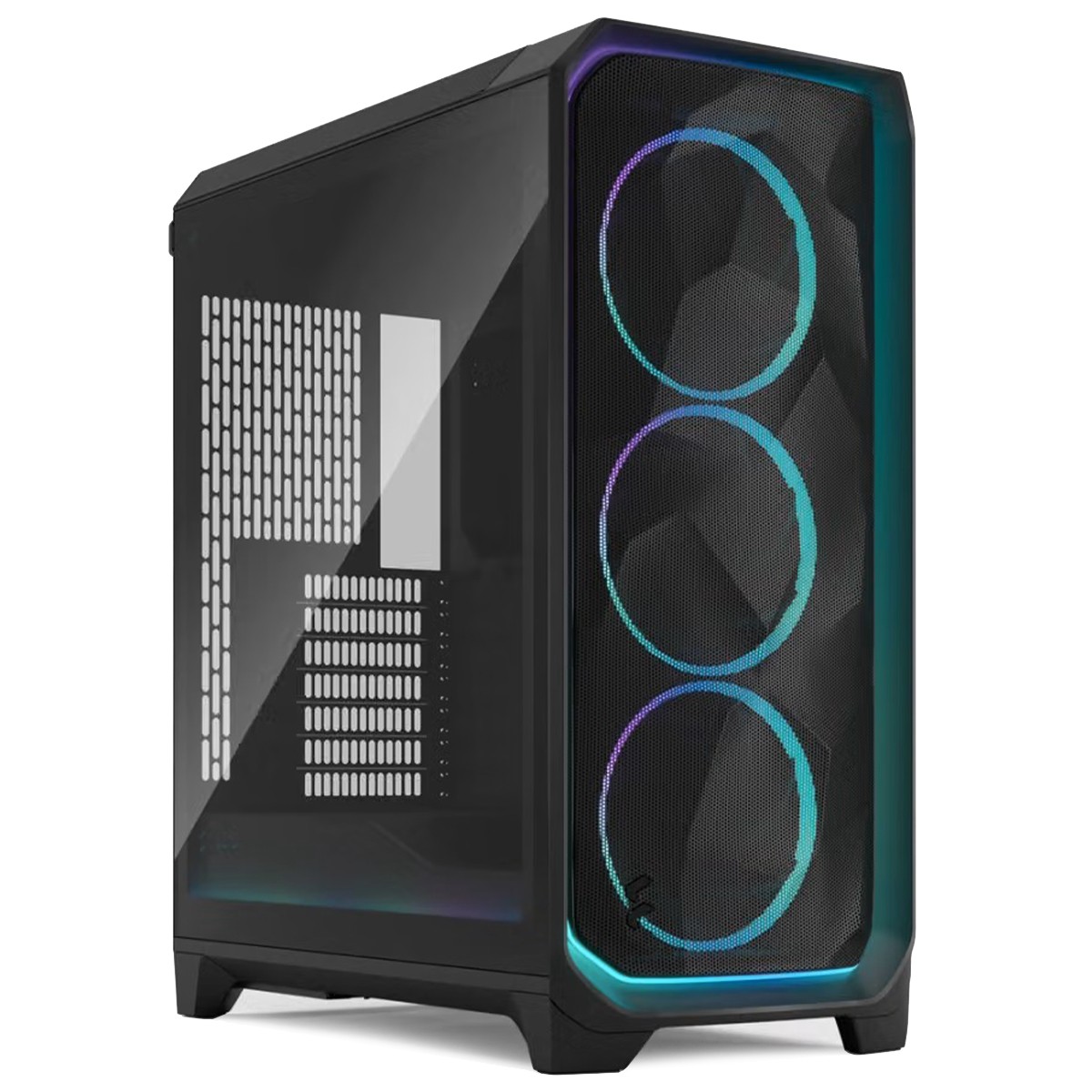 Gabinete Gamer Fractal Meshify 3, Ambience Pro RGB, Mid Tower, Vidro Temperado, E-ATX, Sem Fonte, Com 3 Fans, Preto, FD-C-MES3A-03