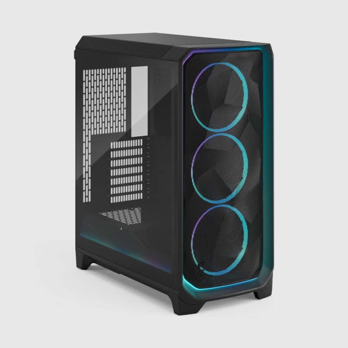 Gabinete Gamer Fractal Meshify 3, Ambience Pro RGB, Mid Tower, Vidro Temperado, E-ATX, Sem Fonte, Com 3 Fans, Preto, FD-C-MES3A-03