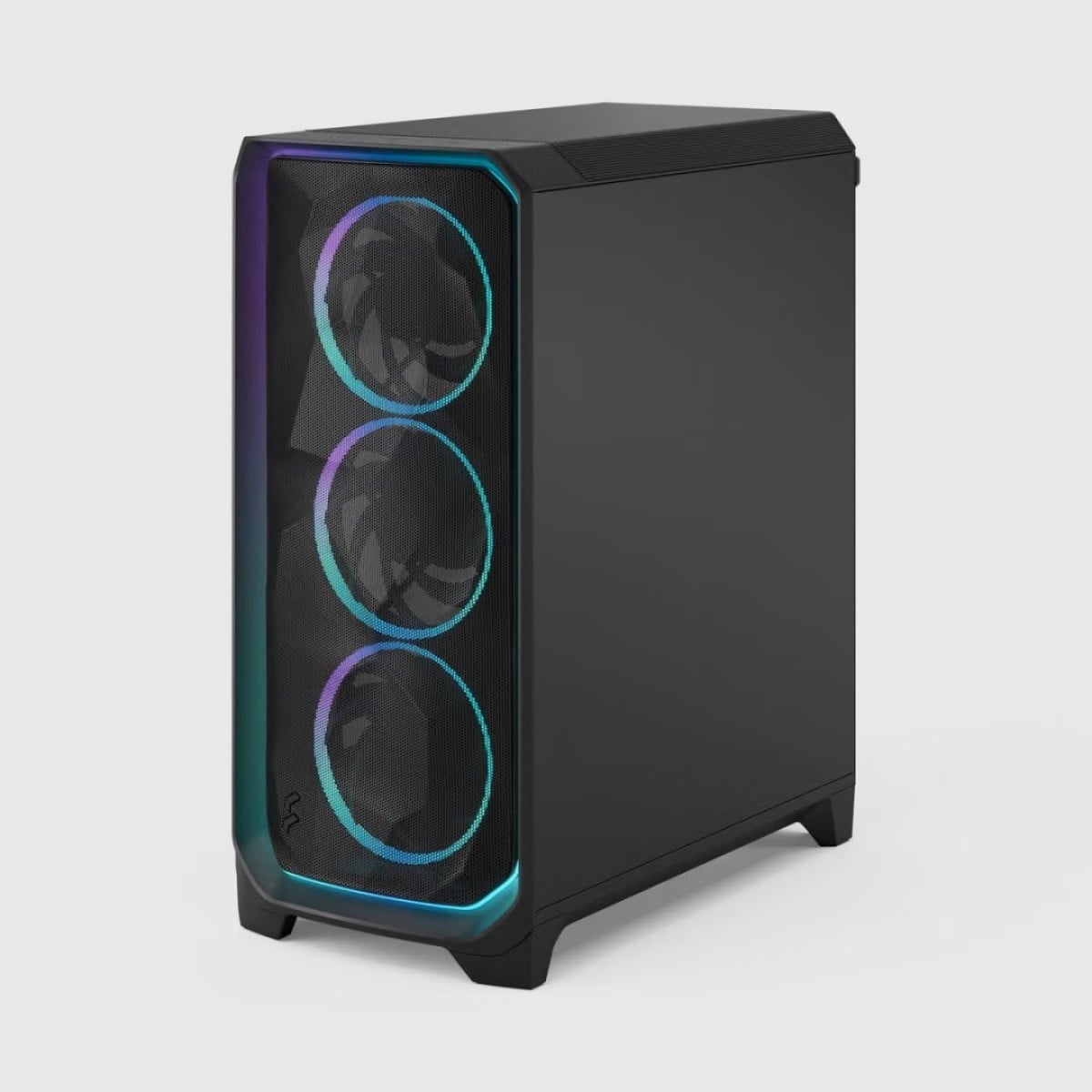 Gabinete Gamer Fractal Meshify 3, Ambience Pro RGB, Mid Tower, Vidro Temperado, E-ATX, Sem Fonte, Com 3 Fans, Preto, FD-C-MES3A-03