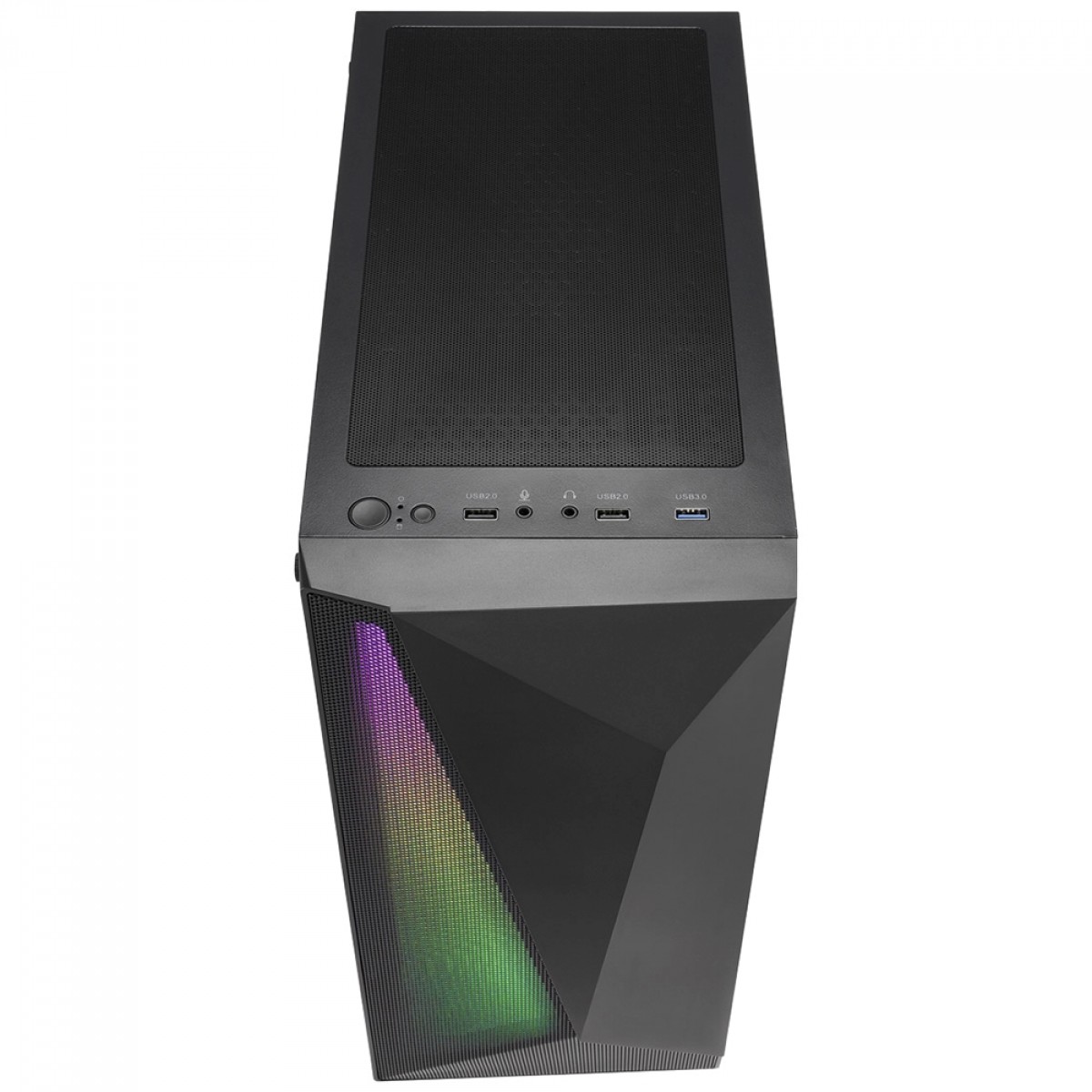 Gabinete Gamer FSP CMT195A, Mid Tower, ATX, Sem Fonte, Com 4 Fans, Preto