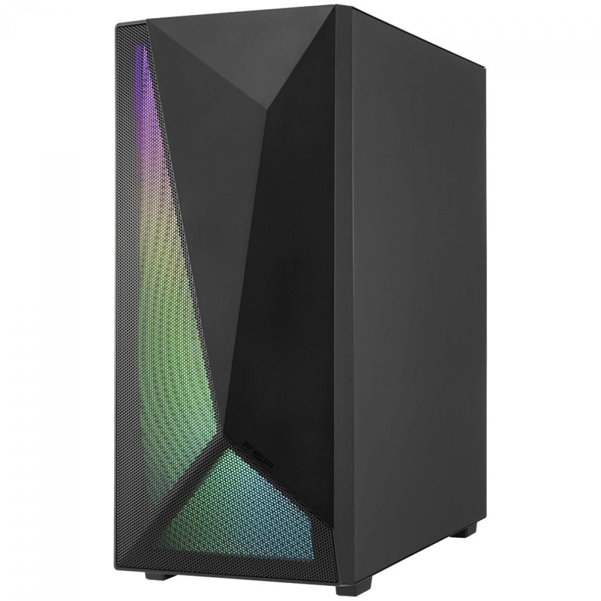 Gabinete Gamer FSP CMT195A, Mid Tower, ATX, Sem Fonte, Com 4 Fans, Preto