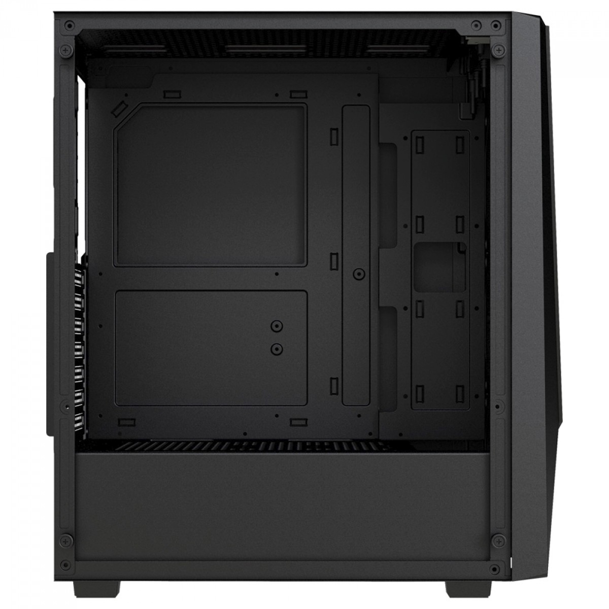 Gabinete Gamer FSP CMT195A, Mid Tower, ATX, Sem Fonte, Com 4 Fans, Preto