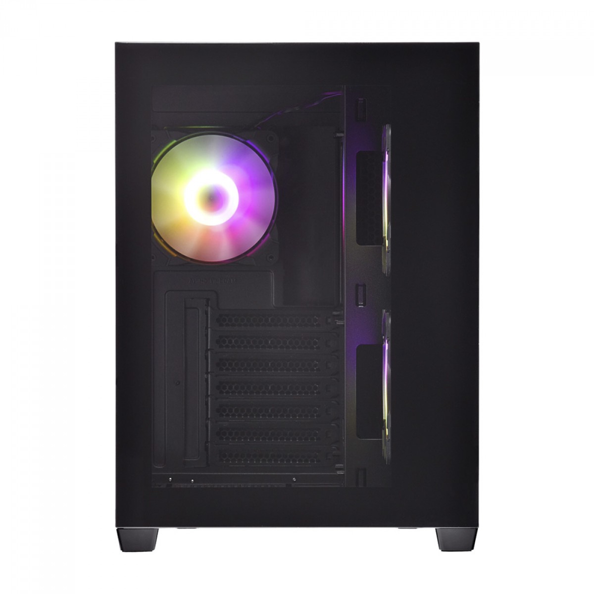 Gabinete Gamer FSP CMT380 ARGB, Aquario, Mid Tower, Vidro Temperado, ATX, Preto, Sem Fonte, Com 3 Fans