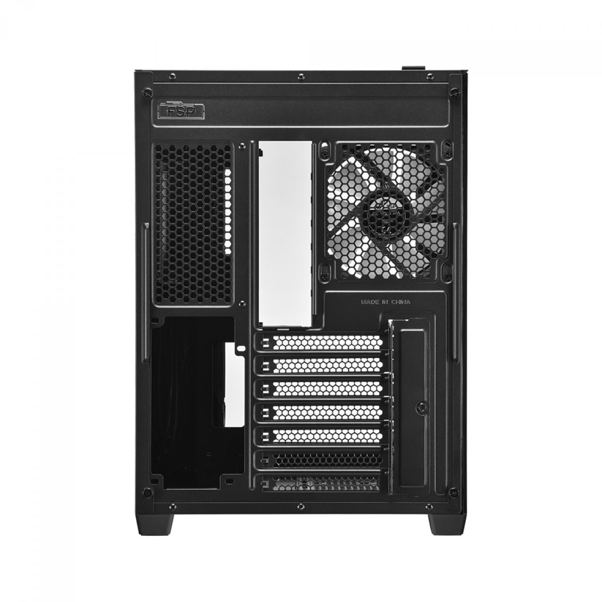 Gabinete Gamer FSP CMT380B, Aquario, Mid Tower, Vidro Temperado, ATX, Preto, Sem Fonte, Com 3 Fans