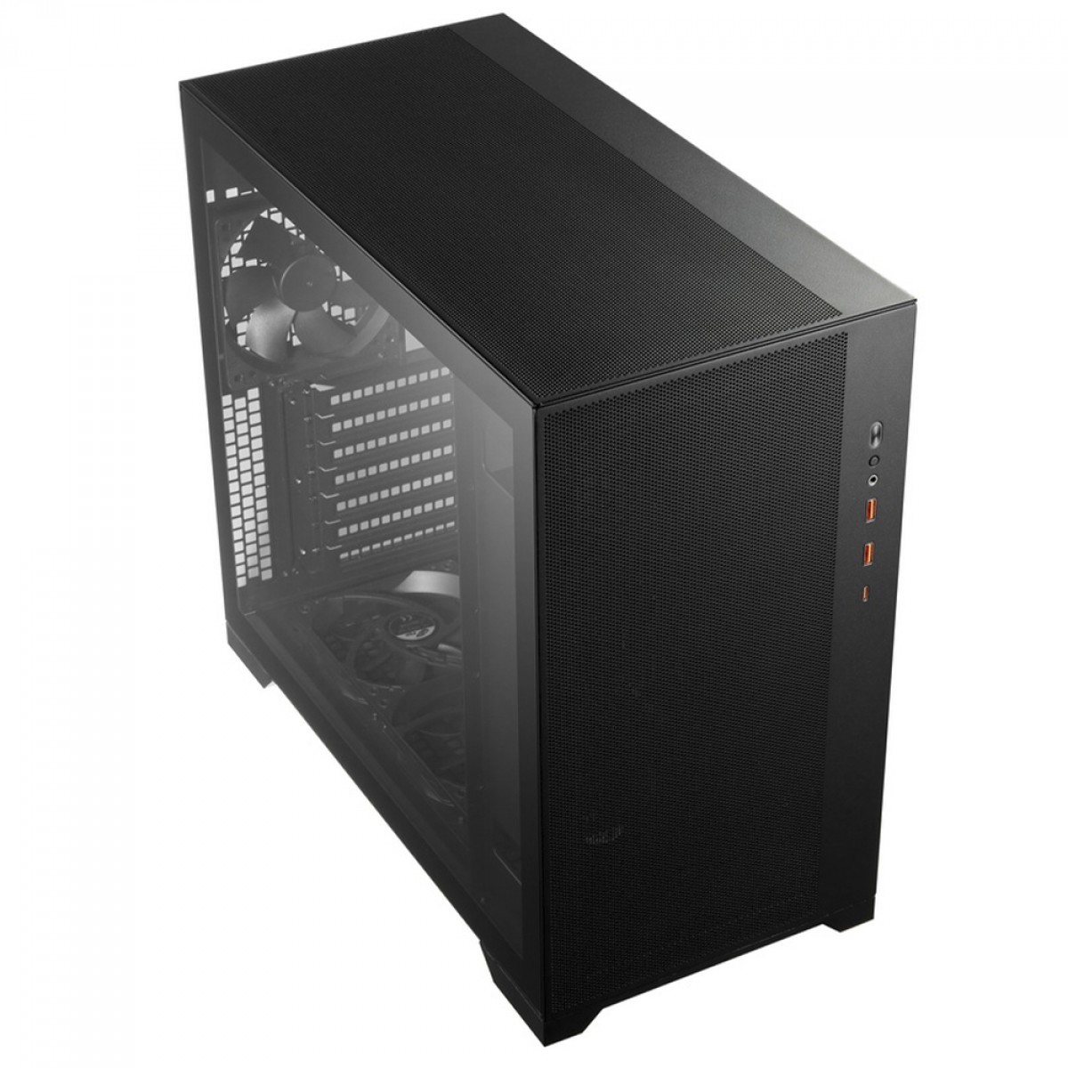 Gabinete Gamer FSP CMT580B Black, Mid Tower, EATX, Sem Fonte, Com 4 Fans, Preto