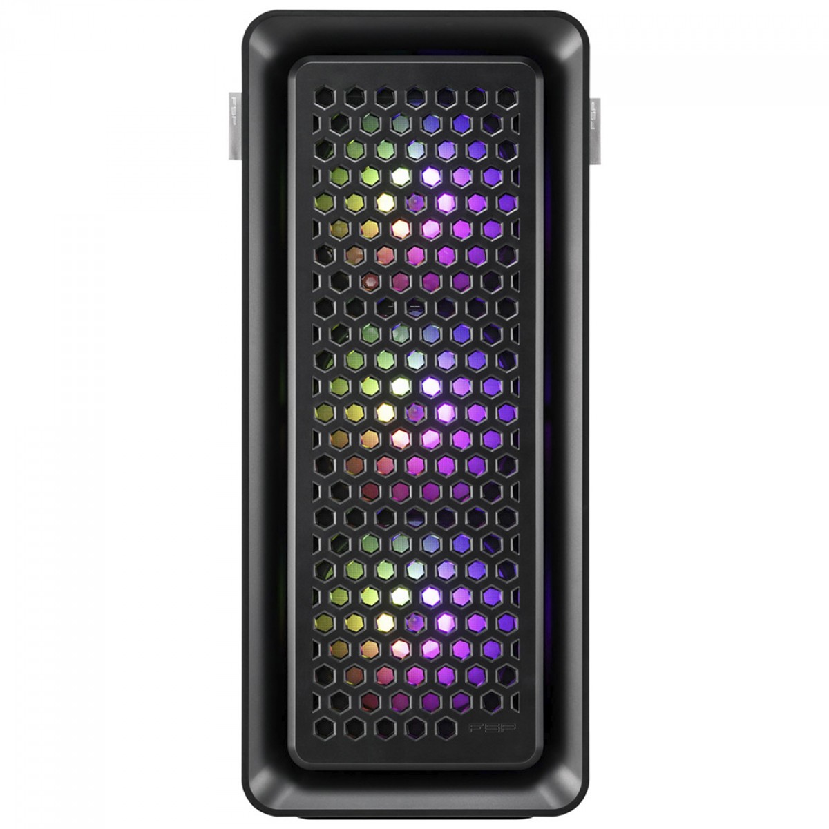 Gabinete Gamer FSP CUT593 ARGB, Full Tower, Vidro Temperado, E-ATX, Sem Fonte, Com 4 Fans, Preto