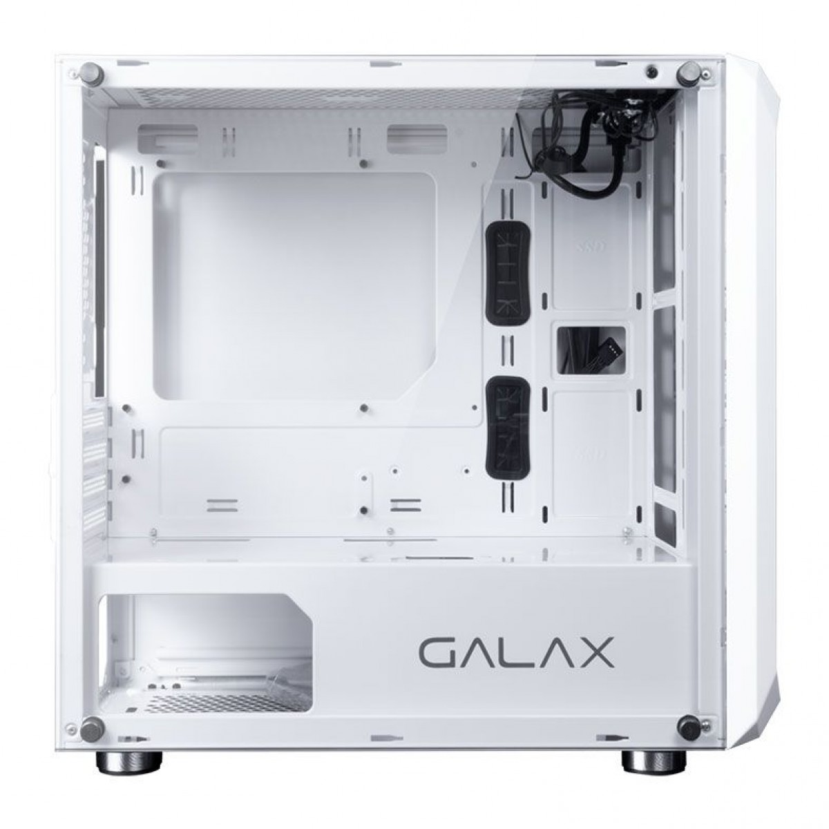 Gabinete Gamer Galax Nebulosa, Mini Tower, Vidro Temperado, White, Sem Fonte, Sem Fan, GX700WH