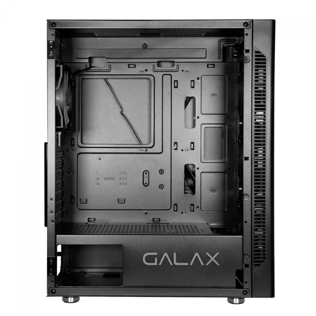 Gabinete Gamer Galax Revolution-06, Mid Tower, Vidro Temperado, ATX, Com 4 Fans, Preto, CGG6AGBA4B0-GLXG