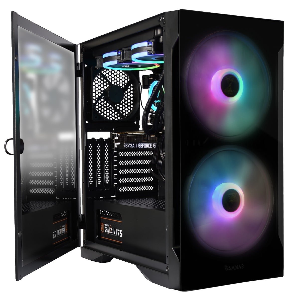 Gabinete Gamer Gamdias Apollo E2 Elite, Mid Tower, Vidro Temperado, ATX, Com 3 Fans, Preto
