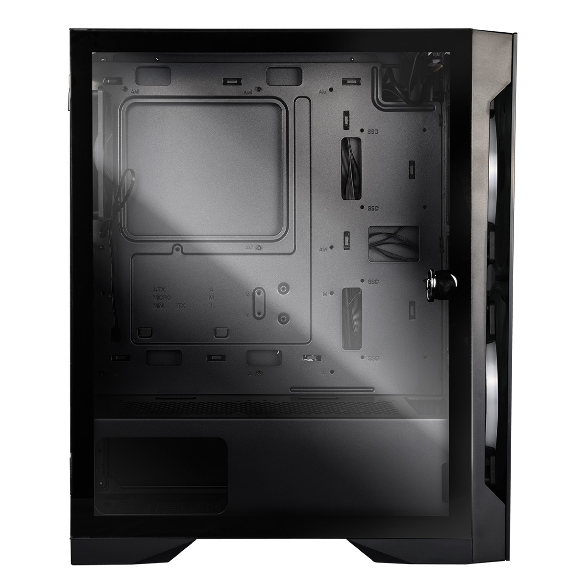 Gabinete Gamer Gamdias Apollo E2 Elite, Mid Tower, Vidro Temperado, ATX, Com 3 Fans, Preto