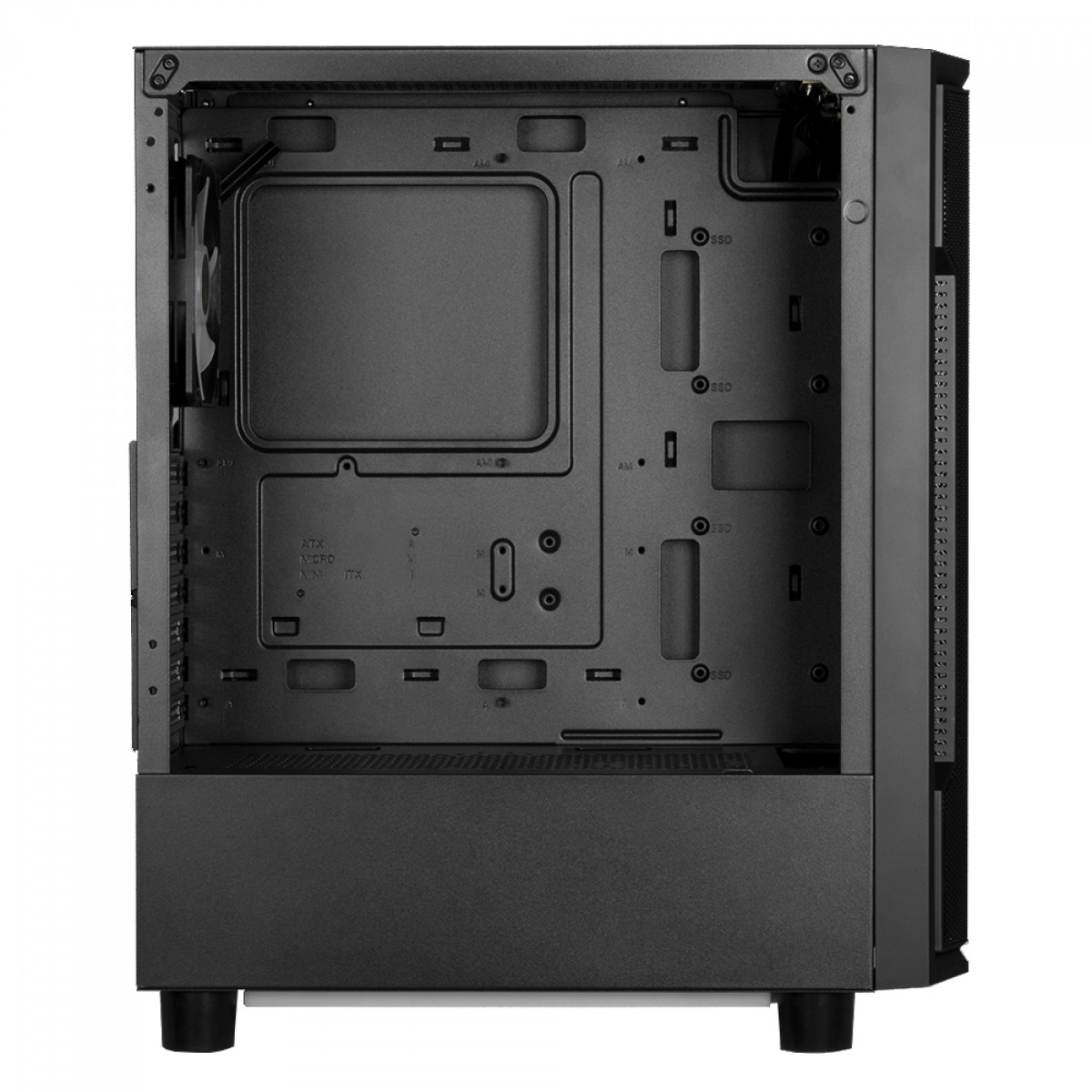 Gabinete Gamer Gamdias Athena M6 ARGB, Mid Tower, Vidro Temperado, ATX, Black, Sem Fonte, Sem Fan