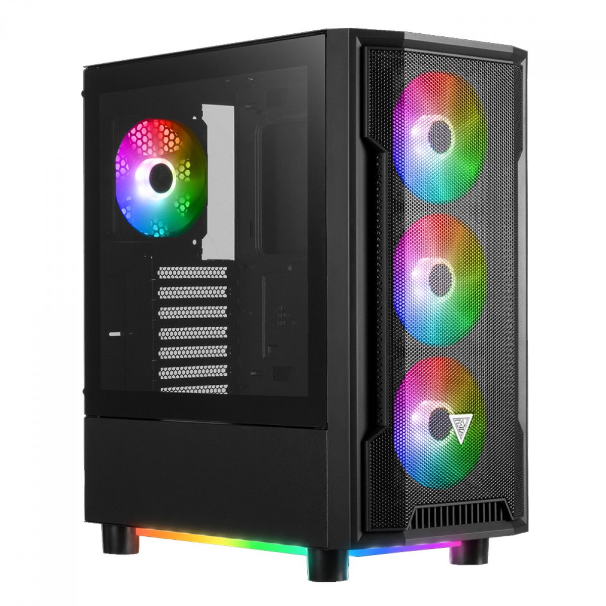 Gabinete Gamer Gamdias Athena M6 ARGB Mid Tower Vidro Temperado ATX Black Sem Fonte Sem Fan